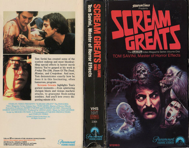 Scream Greats, Vol. 1: Tom Savini, Master of Horror Effects